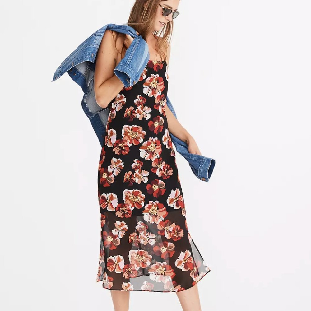 Madewell Apron Slip Dress in French Rose Size 2